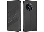 Custodia Per Oneplus 11, Custodia A Portafoglio In Finto Cuoio Con Slot Per Schede E Funzione Stand Schwarz