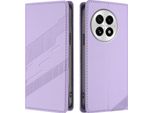Custodia Per Oneplus 13, Custodia A Portafoglio In Finto Cuoio Con Slot Per Schede E Funzione Stand Violett