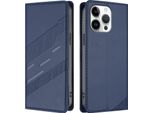 Custodia Per Iphone 16 Pro Max, Custodia A Portafoglio In Finto Cuoio Con Slot Per Carte E Funzione Stand Blau