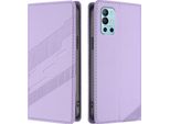 Custodia Per Oneplus 9R/Oneplus 8T, Custodia A Portafoglio In Finto Cuoio Con Slot Per Schede E Funzione Stand Violett