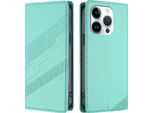Custodia Per Iphone 14 Pro, Custodia A Portafoglio In Finto Cuoio Con Slot Per Carte E Funzione Stand TüRkis
