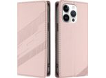 Custodia Per Iphone 13 Pro, Custodia A Portafoglio In Finto Cuoio Con Slot Per Schede E Funzione Stand Rosa