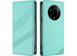 Custodia Per Realme 14 Pro+, Custodia A Portafoglio In Finto Cuoio Con Slot Per Schede E Funzione Stand TüRkis