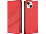 Custodia Per Iphone 13 / Iphone 14, Custodia A Portafoglio In Finto Cuoio Con Slot Per Schede E Funzione Stand Rot