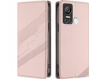 Custodia Per Itel S18/Itel Vision 5, Custodia A Portafoglio In Finto Cuoio Con Slot Per Carte E Funzione Stand Rosa
