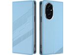 Custodia Per Honor 200, Custodia A Portafoglio In Finto Cuoio Con Slot Per Carte E Funzione Stand Hellblau