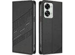 Custodia Per Oneplus Nord 2T, Custodia A Portafoglio In Finto Cuoio Con Slot Per Schede E Funzione Stand Schwarz