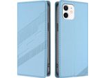 Custodia Per Iphone 12 / Iphone 12 Pro, Custodia A Portafoglio In Finto Cuoio Con Slot Per Carte E Funzione Stand Hellblau