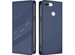 Custodia Per Honor 9 Lite, Custodia A Portafoglio In Finto Cuoio Con Slot Per Carte E Funzione Stand Blau