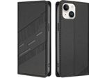 Custodia Per Iphone 13 / Iphone 14, Custodia A Portafoglio In Finto Cuoio Con Slot Per Carte E Funzione Stand Schwarz