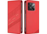 Custodia Per Oneplus 10T, Custodia A Portafoglio In Finto Cuoio Con Slot Per Schede E Funzione Stand Rot