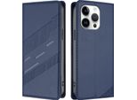 Custodia Per Iphone 13 Pro, Custodia A Portafoglio In Finto Cuoio Con Slot Per Carte E Funzione Stand Blau