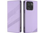 Custodia Per Itel A60/Itel A60S, Custodia A Portafoglio In Finto Cuoio Con Slot Per Carte E Funzione Stand Violett