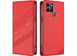 Custodia Per Infinix Smart 6/Smart 6 Plus/Smart 6 Hd, Custodia A Portafoglio In Finto Cuoio Con Slot Per Schede E Funzione Stand Rot