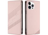 Custodia Per Iphone 13 Pro Max, Custodia Portafoglio In Finto Cuoio Con Slot Per Schede E Funzione Stand Rosa