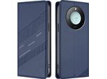 Custodia Per Honor X9C Smart, Custodia A Portafoglio In Finto Cuoio Con Slot Per Carte E Funzione Stand Blau