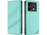 Custodia Per Infinix Zero 30 5G, Custodia A Portafoglio In Finto Cuoio Con Slot Per Carte E Funzione Stand TüRkis