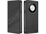 Custodia Per Honor X9B / Magic 6 Lite, Custodia A Portafoglio In Finto Cuoio Con Slot Per Carte E Funzione Stand Schwarz
