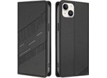 Custodia Per Iphone 14 Plus, Custodia A Portafoglio In Finto Cuoio Con Slot Per Schede E Funzione Stand Schwarz