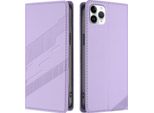 Custodia Per Iphone 11 Pro Max, Custodia A Portafoglio In Finto Cuoio Con Slot Per Carte E Funzione Stand Violett