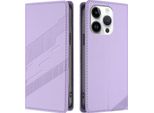 Custodia Per Iphone 15 Pro, Custodia A Portafoglio In Finto Cuoio Con Slot Per Carte E Funzione Stand Violett
