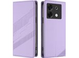 Custodia Per Infinix Zero 30 5G, Custodia A Portafoglio In Finto Cuoio Con Slot Per Carte E Funzione Stand Violett