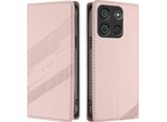 Custodia Per Itel A60/Itel A60S, Custodia A Portafoglio In Finto Cuoio Con Slot Per Carte E Funzione Stand Rosa