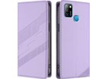 Custodia Per Infinix Smart 5/Hot 10 Lite, Custodia A Portafoglio In Finto Cuoio Con Slot Per Carte E Funzione Stand Violett