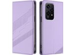 Custodia Per Honor 200 Lite, Custodia A Portafoglio In Finto Cuoio Con Slot Per Carte E Funzione Stand Violett