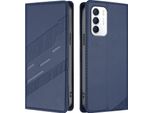 Custodia Per Infinix Zero 5G 2023, Custodia A Portafoglio In Finto Cuoio Con Slot Per Carte E Funzione Stand Blau