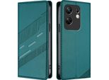 Custodia Per Infinix Zero 30 4G, Custodia A Portafoglio In Finto Cuoio Con Slot Per Carte E Funzione Stand GrüN