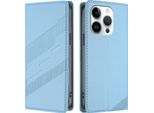 Custodia Per Iphone 14 Pro, Custodia A Portafoglio In Finto Cuoio Con Slot Per Carte E Funzione Stand Hellblau