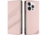 Custodia Per Iphone 14 Pro, Custodia A Portafoglio In Finto Cuoio Con Slot Per Schede E Funzione Stand Rosa