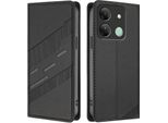 Custodia Per Infinix Smart 7 Hd/Smart 7 Plus, Custodia A Portafoglio In Finto Cuoio Con Slot Per Carte E Funzione Stand Schwarz