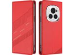 Custodia Per Honor Magic 6 Pro, Custodia A Portafoglio In Finto Cuoio Con Slot Per Carte E Funzione Stand Rot