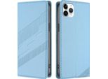 Custodia Per Iphone 11 Pro Max, Custodia A Portafoglio In Finto Cuoio Con Slot Per Carte E Funzione Stand Hellblau