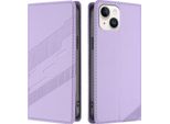 Custodia Per Iphone 13 Mini, Custodia A Portafoglio In Finto Cuoio Con Slot Per Carte E Funzione Stand Violett