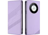 Custodia Per Honor X9B / Magic 6 Lite, Custodia A Portafoglio In Finto Cuoio Con Slot Per Carte E Funzione Stand Violett