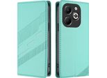 Custodia Per Infinix Smart 8 Plus, Custodia A Portafoglio In Finto Cuoio Con Slot Per Carte E Funzione Stand TüRkis