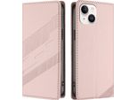 Custodia Per Iphone 13 Mini, Custodia A Portafoglio In Finto Cuoio Con Slot Per Schede E Funzione Stand Rosa