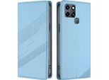 Custodia Per Infinix Smart 6/Smart 6 Plus/Smart 6 Hd, Custodia A Portafoglio In Finto Cuoio Con Slot Per Carte E Funzione Stand Hellblau