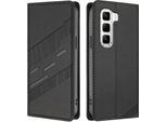 Custodia Per Infinix Hot 50 Pro 4G, Custodia A Portafoglio In Finto Cuoio Con Slot Per Schede E Funzione Stand Schwarz
