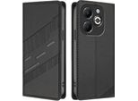 Custodia Per Infinix Smart 8 Plus, Custodia A Portafoglio In Finto Cuoio Con Slot Per Carte E Funzione Stand Schwarz
