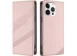 Custodia Per Iphone 16 Pro Max, Custodia Portafoglio In Finto Cuoio Con Slot Per Schede E Funzione Stand Rosa