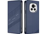 Custodia Per Honor Magic 6, Custodia A Portafoglio In Finto Cuoio Con Slot Per Carte E Funzione Stand Blau