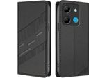 Custodia Per Infinix Smart 7, Custodia A Portafoglio In Finto Cuoio Con Slot Per Carte E Funzione Stand Schwarz