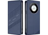 Custodia Per Honor X9B / Magic 6 Lite, Custodia A Portafoglio In Finto Cuoio Con Slot Per Carte E Funzione Stand Blau