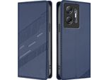 Custodia Per Infinix Hot 30 5G, Custodia A Portafoglio In Finto Cuoio Con Slot Per Carte E Funzione Stand Blau