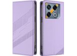 Custodia Per Infinix Gt 20 Pro, Custodia A Portafoglio In Finto Cuoio Con Slot Per Carte E Funzione Stand Violett