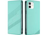 Custodia Per Iphone 12 / Iphone 12 Pro, Custodia A Portafoglio In Finto Cuoio Con Slot Per Carte E Funzione Stand TüRkis
